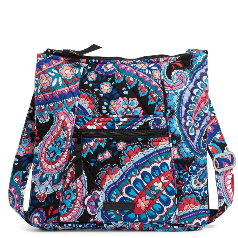 Vera Bradley Paisley Crossbody Bag in Black, Blue, Pink & Purple